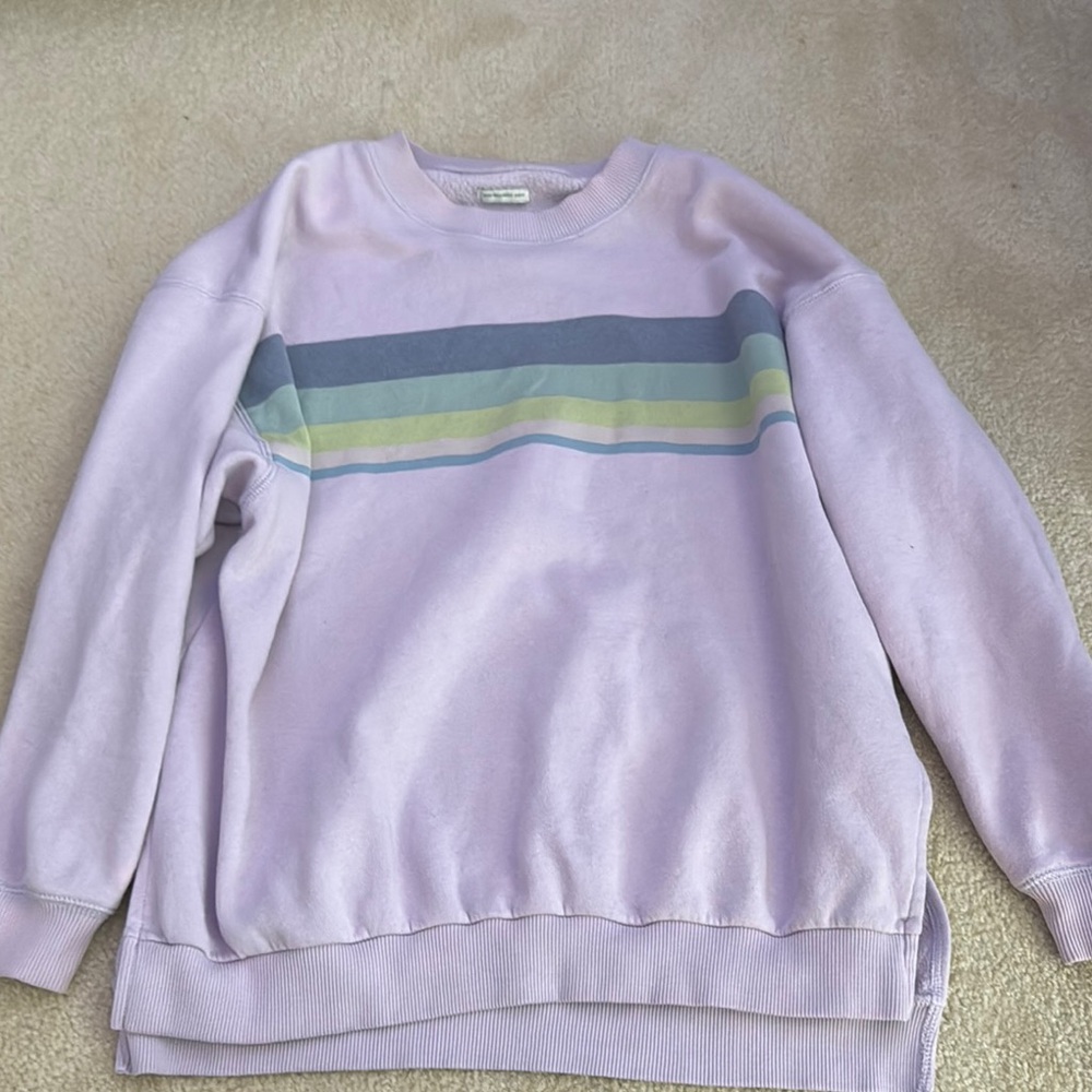 Pastel Striped Crewneck Sweater